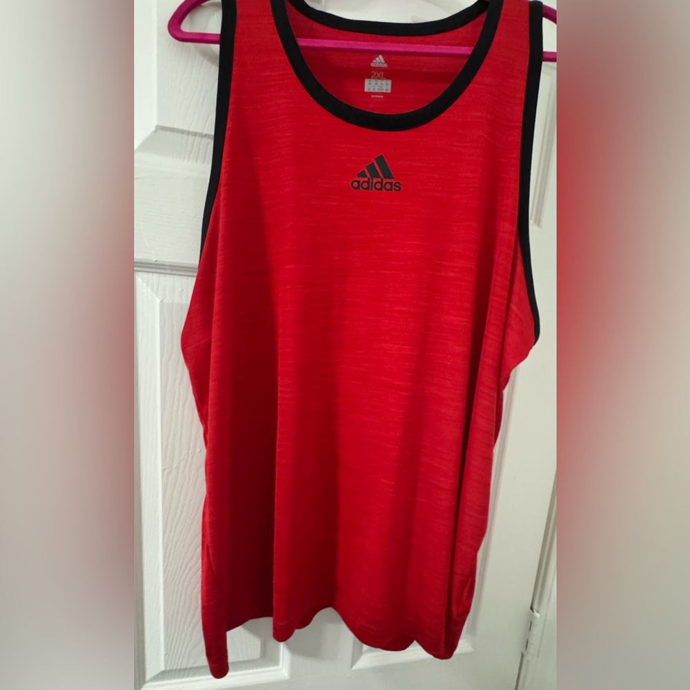 Adidas Red and Black Shirt
